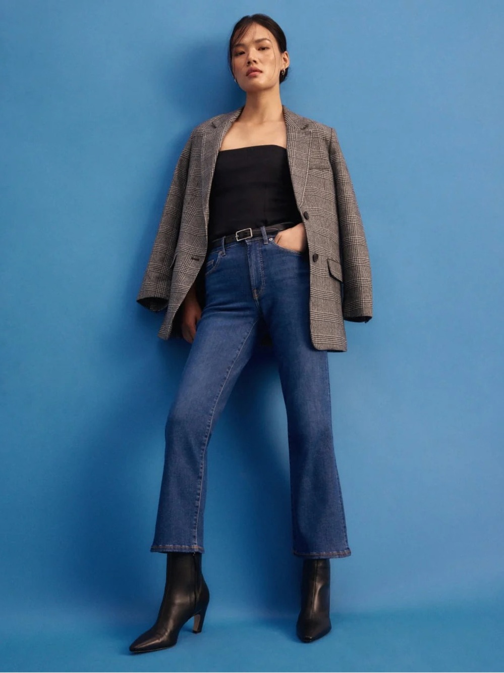 Everlane THE OVERSIZED BLAZER IN WOOL GlenPlaid